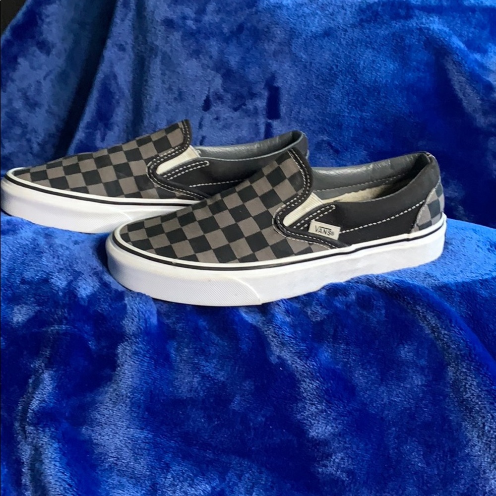 Slip on checkered vans